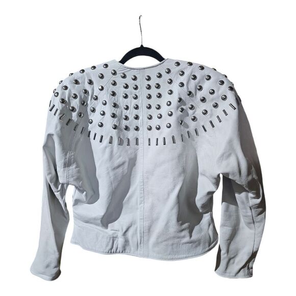 SOLD!! FIRENZE SANTA BARBARA Saks Fifth Avenue Leather Jacket - Size L - Picture 2 of 11